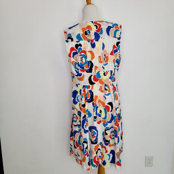 Plenty by Tracy Reese Tabitha Floral Dress Fit Flare Cotton Bold Women 14 - Picture 4 of 13